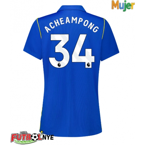 Camiseta Chelsea Josh Acheampong #34 Primera Equipación para mujer 2026-27 manga corta